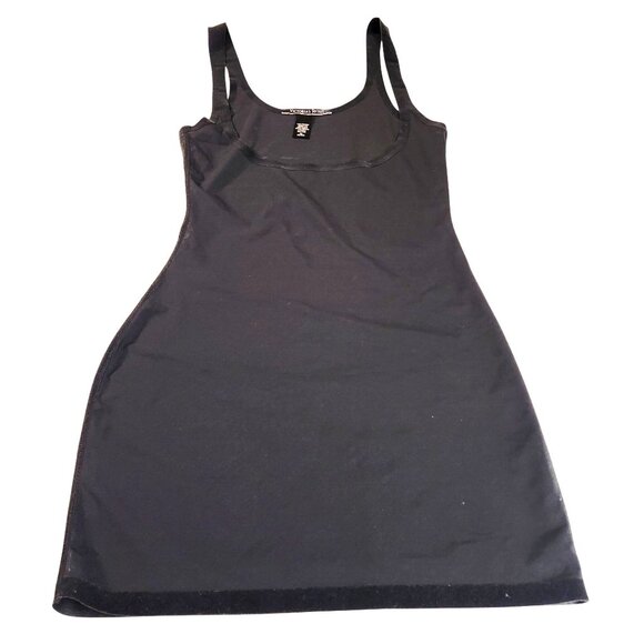 Victorias Secret slip dress Black Sheer M Stretchy Clueless cute goth tank 80's - Picture 1 of 5